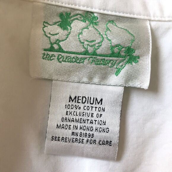 VTG Quacker Factory M Medium S/S Pocket Embroidered Floral Bee Sequins Shirt EUC - Picture 2 of 7